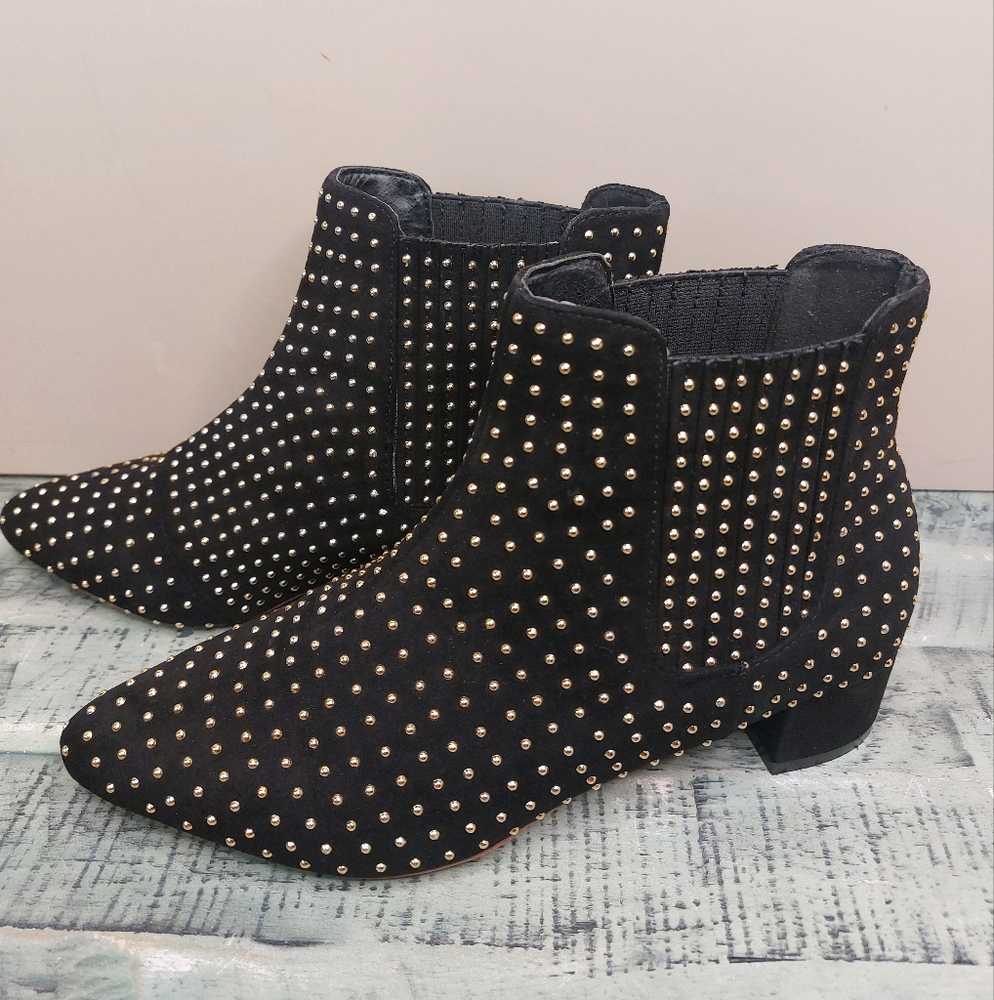 Black Studded Ankle Boots
